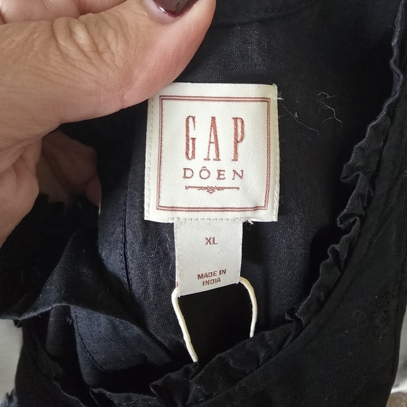 NWT Gap x Doen black eyelet mini dress size XL Sleeveless - Picture 4 of 6